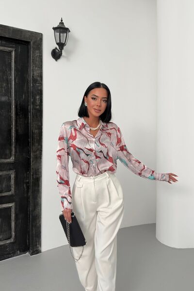 Hiccup Πουκάμισο με αφηρημένο σχέδιο και κουμπιά MY FASHION