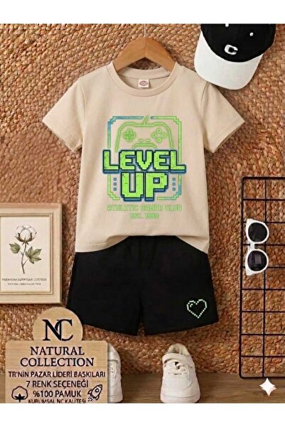 Nice Clothes ΚΑΛΟΚΑΙΡΙΝΟ ΠΑΙΔΙΚΟ ΜΠΛΟΥΖΑΚΙ ΚΑΙ ΣΟΡΤΣ UNISEX (ΕΚΤΥΠΩΣΗ LEVEL UP)