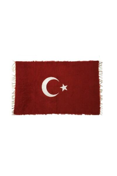 handanca Siirt Battaniyesi El Dokuma Kırmızı Türk Bayrağı 60*90