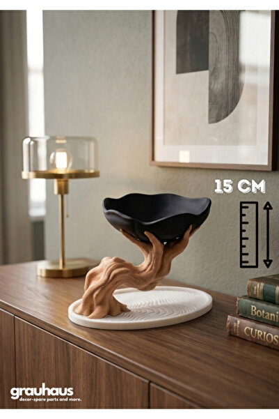 GRAUHAUS Bonsai Kök Dekoratif Tepsi 15 CM Dresuar Takı Aksesuar Organizer