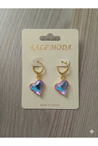 Ralp Moda أقراط نسائية مرصعة بالأحجار الملونة - تصميم أنيق وراقٍ |