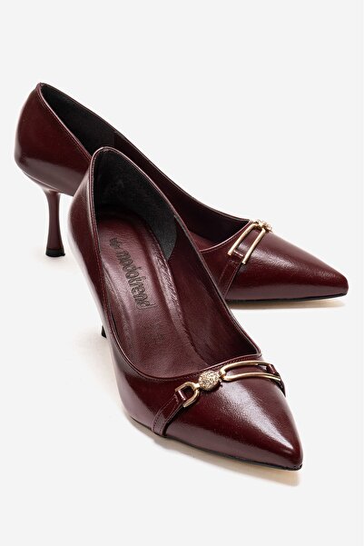 CCWAY AYAKKABI Γυναικεία παπούτσια στιλέτο με μυτερή μύτη και πέτρες πέρλες, ...