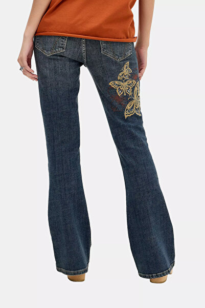 Messy Girls Βίντατζ Γυναικεία Τζιν Παντελόνια Y2K Ειδικής Σχεδίασης Flare