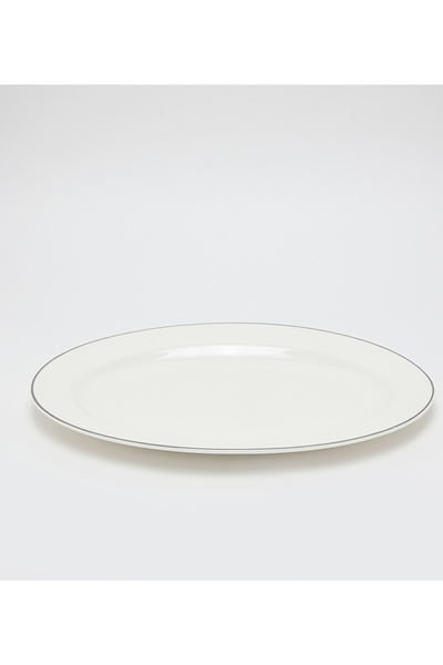 Sur La Table New Bone China 35x35cm White/Silver Platters