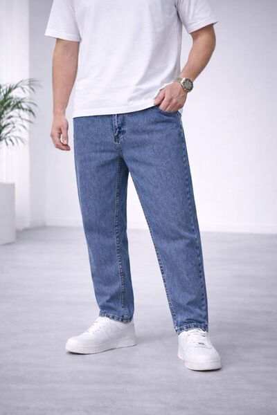 oraystore Pantaloni pentru bărbați Dark Snow Wash Boyfriend Jean, cu croială ...