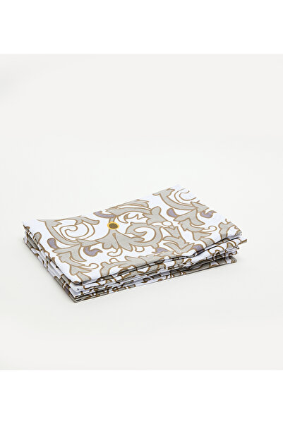 Sur La Table cotton 43x43cm White/Silver Napkin