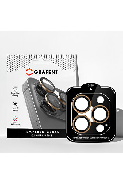 Grafent واقي عدسة سافاير لهاتف آيفون 16 برو / 16 برو ماكس - تيتانيوم