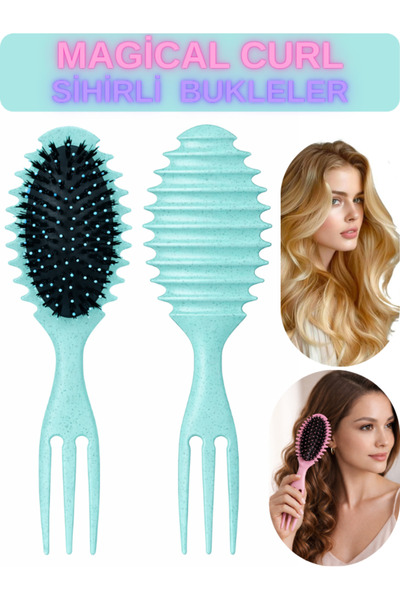 SheMask Magical Curl Saç Fırçası Oval Bukle Tarağı Kıvırcık Saç Tarağı Saç Şe...