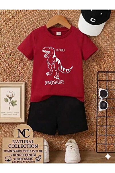 Nice Clothes تي شيرت صيفي للأطفال شورت للجنسين (طباعة ديناصور)