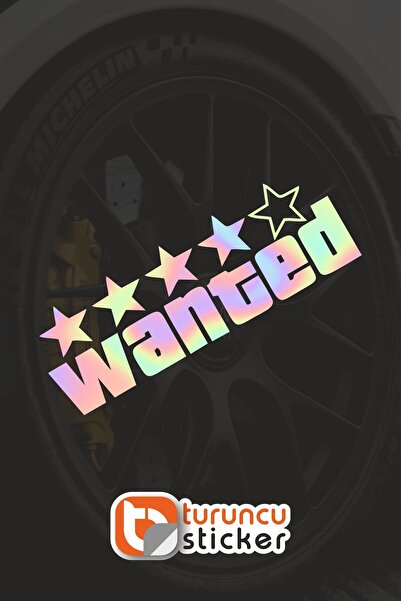Turuncu Sticker ملصق WANTED مقاس 15x5 سم - ملصق للسيارة - المحرك - الكمبيوتر ...