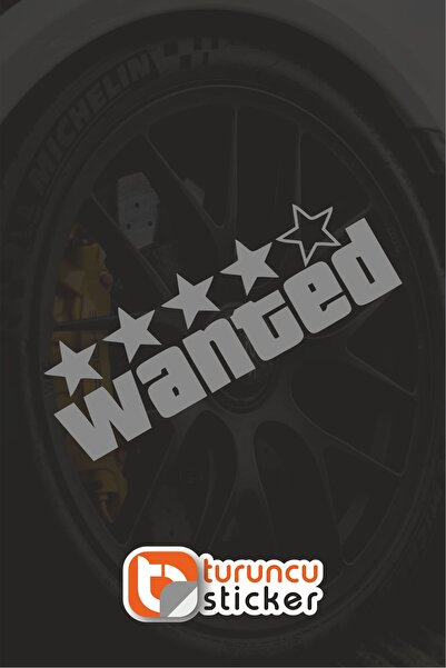 Turuncu Sticker ملصق WANTED مقاس 15x5 سم - ملصق للسيارة - المحرك - الكمبيوتر ...