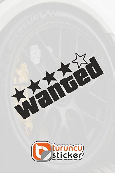 Turuncu Sticker ملصق WANTED مقاس 15x5 سم - ملصق للسيارة - المحرك - الكمبيوتر ...