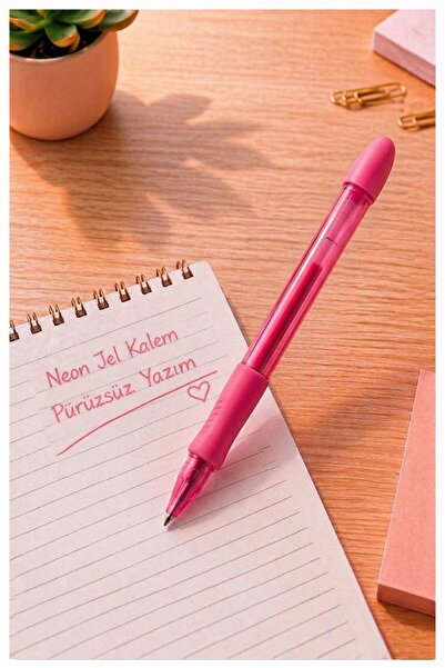 Artlantis Neon Jel Kalem 1.0mm 1 Adet Pensan Neon Gel Tükenmez Kalem Neon Pil...