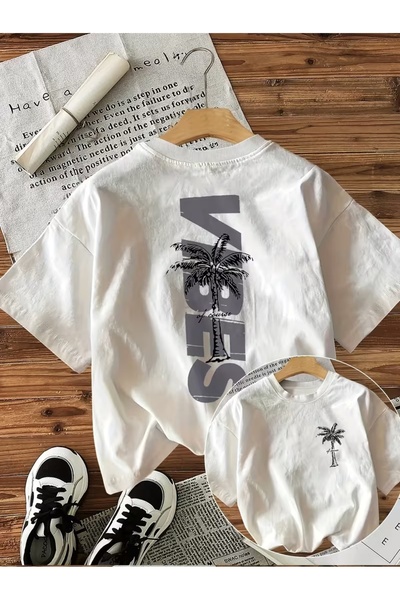 AEMİ Μπλουζάκι Unisex Vibes με στάμπα και μεγάλη λαιμόκοψη