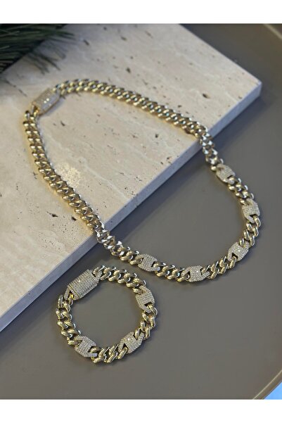 Ares 01 Store Xuping Gurmet Zincir Kolye Bileklik Set Gold Renk Kalın Zincir ...