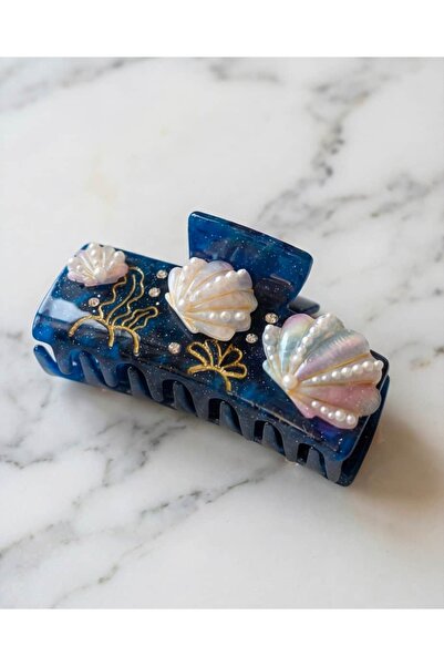 Portakal Esintisi Maren Ορθογώνια Πόρπη από Κόκκαλο Θαλάσσης και Μαργαριτάρι