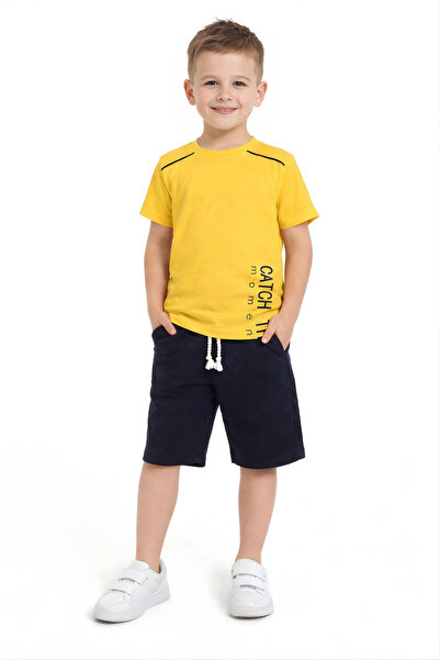 BABY SPORT Set de tricou și pantaloni scurți din bumbac pentru băieți, de var...