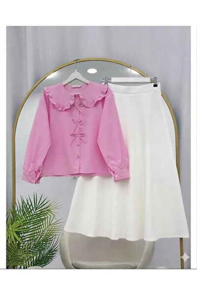 VOLT CLOTHİNG ΣΕΤ ΠΟΥΚΑΜΙΣΟΥ ΜΕ ΓΙΑΚΑ ΣΑΛΦΙΕΡΑ ΚΑΙ ΦΟΥΣΤΑ ΜΕ ΛΕΠΤΟΜΕΡΕΙΕΣ ΦΙΟ...