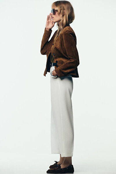 Açelya Okcu Premium VENTO Mid-Waist Short-Leg Lycra Trousers