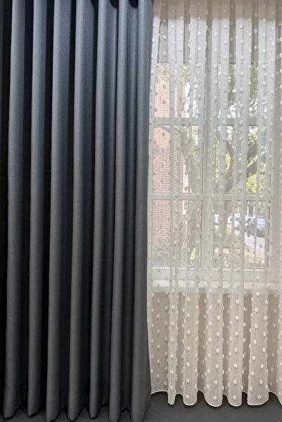 perhal perde ve halı Κουρτίνα από τούλι - Λευκό