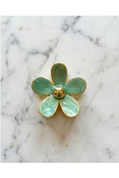 Portakal Esintisi Μεταλλική Εμαγιέντα Πόρπη Λουλουδιού Nivra