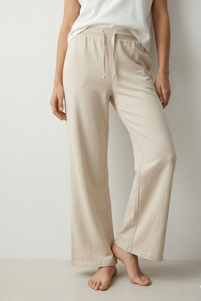 Elemge 100% βαμβακερό σούπερ ζέρσεϊ γυναικείο παντελόνι πιτζάμας, χαλαρή εφαρ...