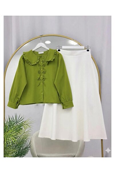 VOLT CLOTHİNG ΣΕΤ ΠΟΥΚΑΜΙΣΟΥ ΜΕ ΓΙΑΚΑ ΣΑΛΦΙΕΡΑ ΚΑΙ ΦΟΥΣΤΑ ΜΕ ΛΕΠΤΟΜΕΡΕΙΕΣ ΦΙΟ...