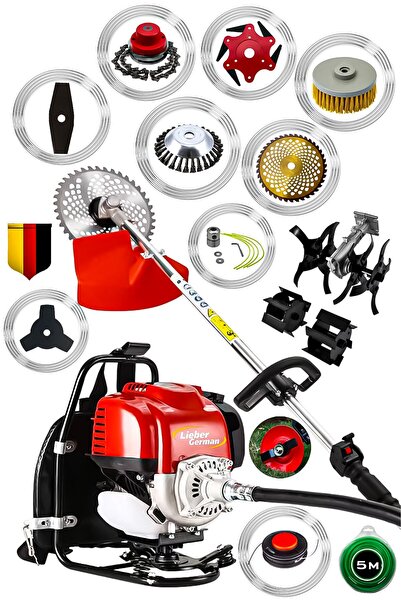 Lieber German 13 In 1 Full Set Benzinli Sırt Tipi Çim Biçme Tırpanı Tırpan Ma...