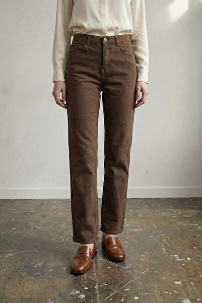 Hiccup MY FASHION Ψηλόμεσο τζιν παντελόνι με ίσια μπατζάκια και τσέπες