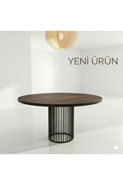 EDMONDA EV AKSESUAR LİZA SİYAH METAL YUVARLAK 4 KİŞİLİK MUTFAK MASASI TAKIMI ...