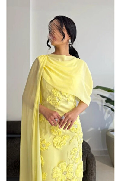 She فستان سهرة ليموني