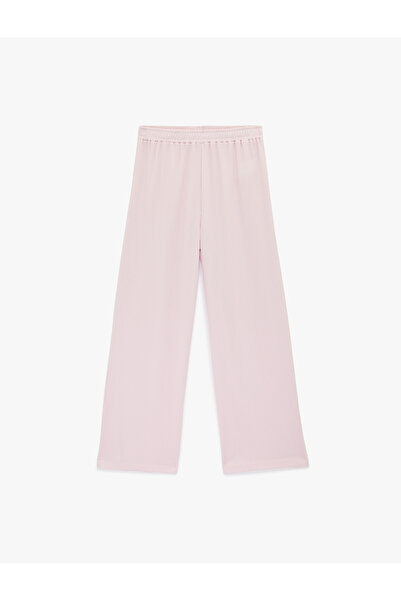 Koton Παντελόνι από ύφασμα Bürümcük με ελαστική μέση και φαρδιά μπατζάκια