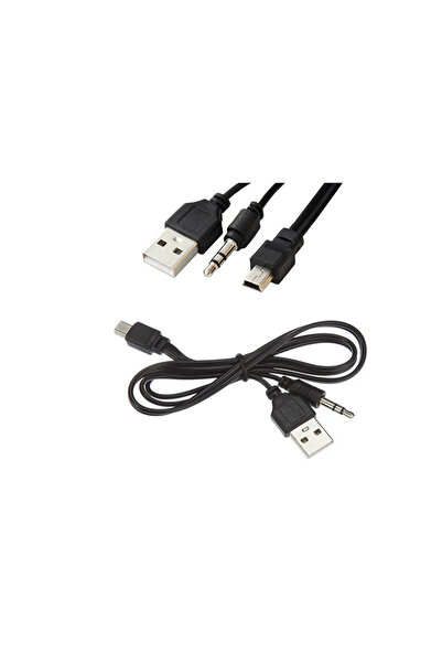 Derwell Üniversal Müzik Kutusu Mp3 Mp4 Usb Şarj Ve 3.5mm Aux Kablo Usb To 5 P...