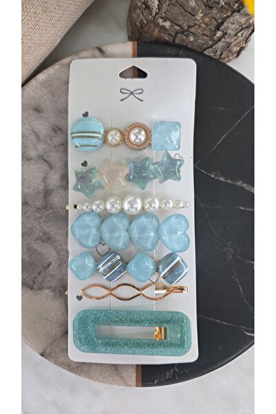 By Zeyna Aksesuar Πολύχρωμο σετ με ανάμεικτα μοντέλα πόρπες