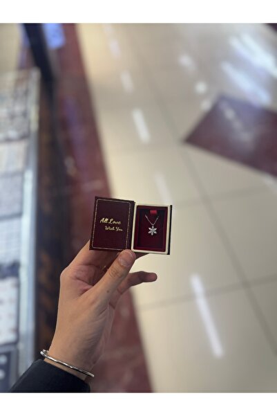 FouleeAksesuar Kitap Kolye Kutusu - Kırmızı, Kolye Dahil Değil