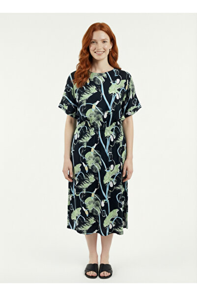 Neden Tekstil Γυναικείο φόρεμα μίντι με σχέδια - Άνετη καθημερινή εφαρμογή