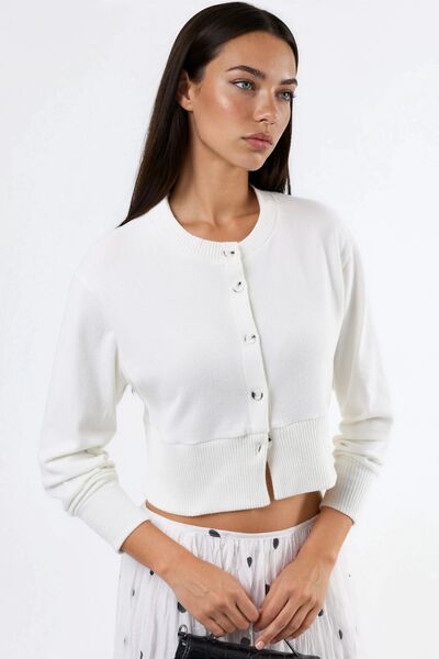 Hiccup Busem Buttoned Short Knitwear Jacket
