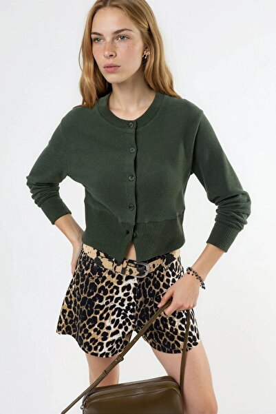 Hiccup Busem Buttoned Short Knitwear Jacket