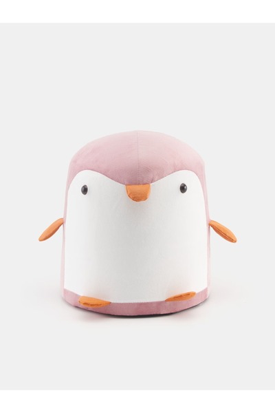 OEM Παιδικό σκαμπό τύπου πιγκουίνου, από μασίφ ξύλο, με άνετο κάθισμα, με λαβ...