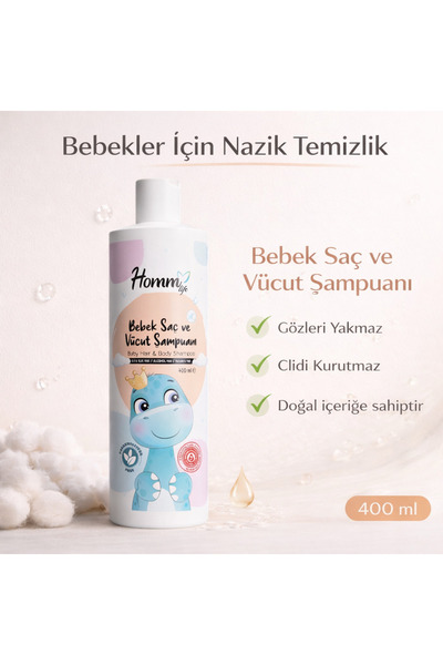 Homm Bitkisel Türkiye Homm life bebek saç ve vücut şampuanı
