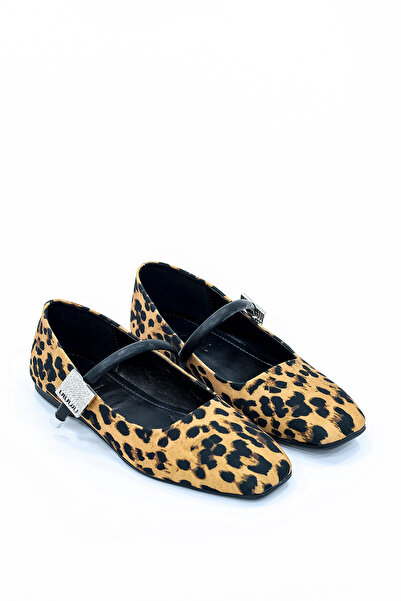 kajal ayakkabı İNT 501 Πέτρινες Μπαλαρίνες με Επίπεδη Σόλα και Πόρπες