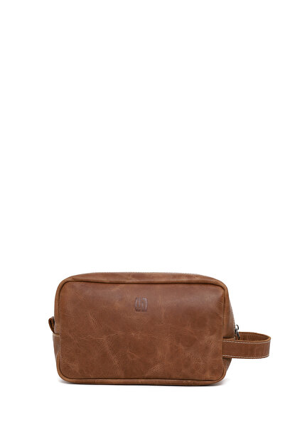 Derimod Men's Brown Leather Handbag 25Wbd3480Cr