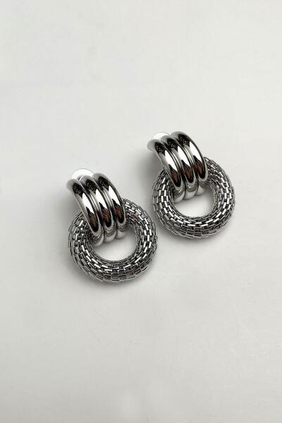 Twinssis Accessories Straw Detailed Hoop Earrings