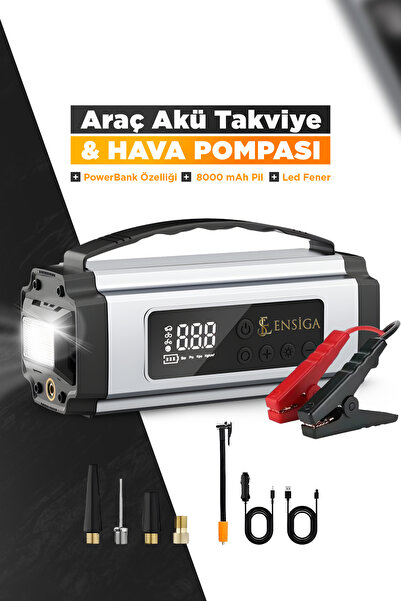 handanca Araba Oto Araç Akü Takviye'li Kompresör Dijital Ekranlı Lastik Şişir...