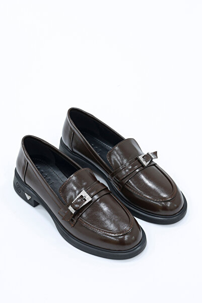 kajal ayakkabı İNT 4070 Κλασικό Loafer με Λεπτομέρεια Πόρπης