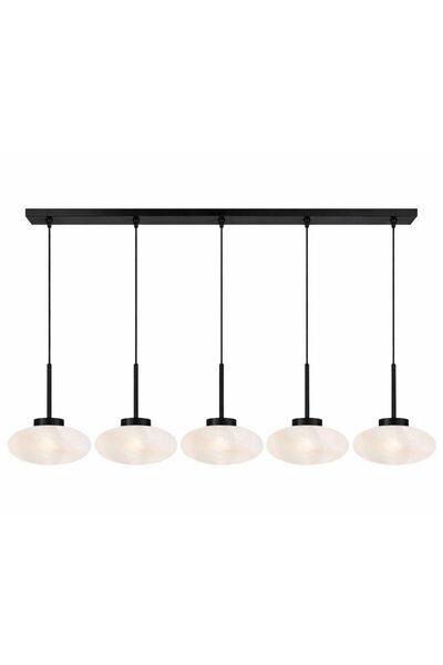 ecodesignline Nova 5 Li Modern Sarkıt Mermer Desenli Cam Dikdörtgen Caka Yeme...
