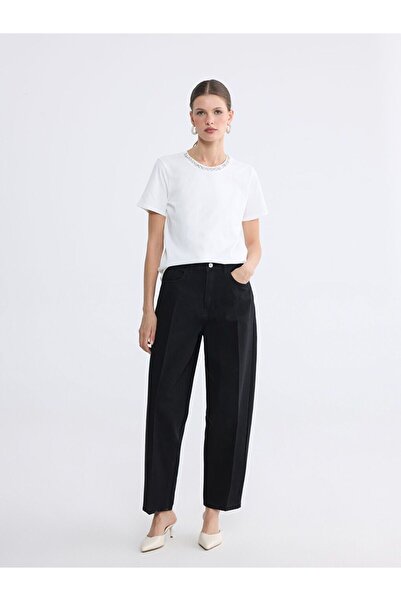 LC Waikiki Γυναικείο τζιν παντελόνι με ψηλή μέση και εφαρμοστή γραμμή