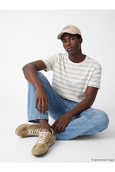 LC Waikiki Crew Neck Striped Combed Cotton Men's T-Shirt