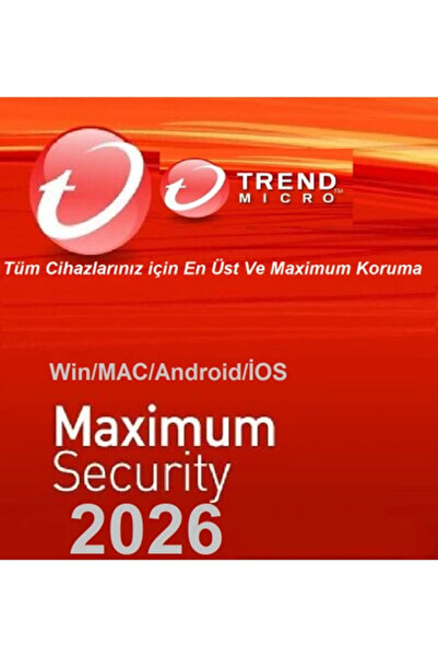 TREND MICRO Maximum Security 2026 3 Cihaz 1 Yıl Dijital Kod (Hemen Teslim)