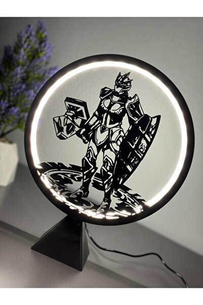 CELESSE Knight Online Priest Halka LED Masa Gece Lambası Chitin Shield Gamer ...